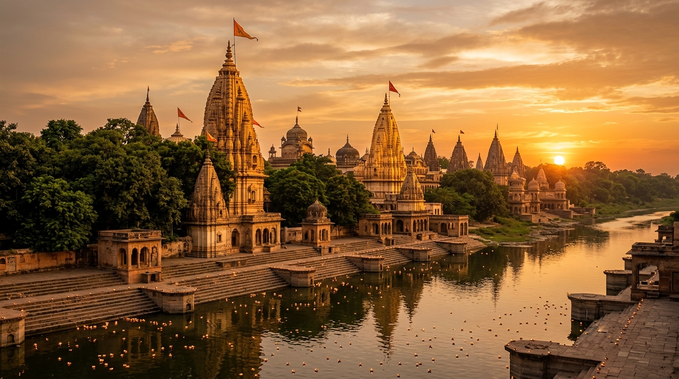 Vrindavan Temples at Golden Hour